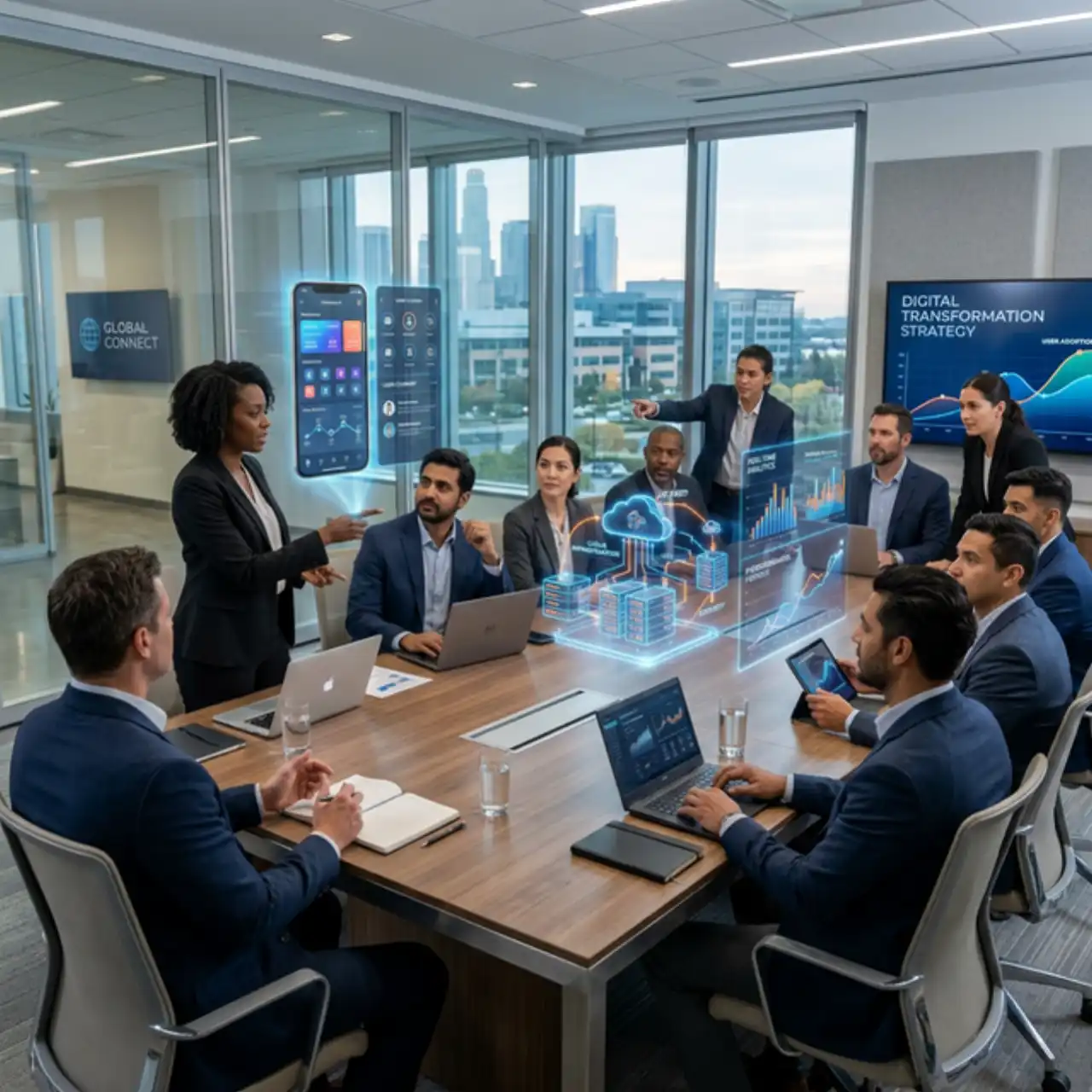 Rapat direksi mengenai transformasi digital dan pengembangan ekosistem mobile app